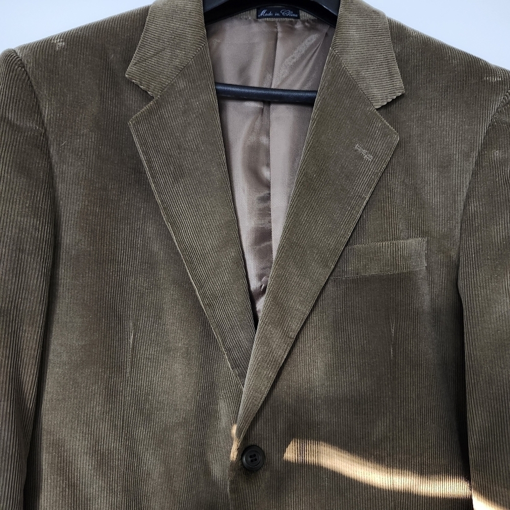Alan Flusser Brown Corduroy 42L Jacket Blazer - Picture 2 of 10